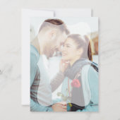 Invitation Dîner de répétition photo fanée en gros (Dos)