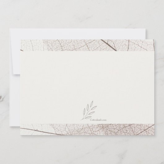 Invitation Dîner de répétition photo Feuille opaque (Dos)