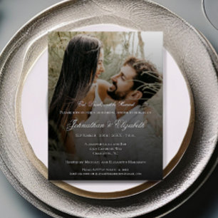 Invitation Dîner de répétition photo moderne et de superposit