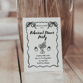 Invitation Dîner de répétition photo noir et blanc moderne