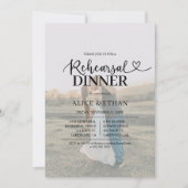 Invitation Dîner de répétition Photo Script Heart 5 (Devant)
