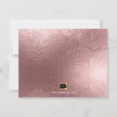 Invitation Dîner de répétition PixDezines/dentelle d'or Rose/ (Dos)