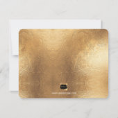 Invitation Dîner de répétition PixDezines/Faux Gold Confetti (Dos)