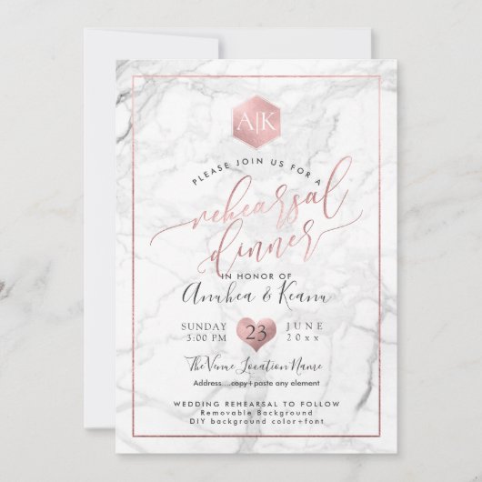 Invitation Dîner de répétition PixDezines + Nid d'abeille dou (Devant)