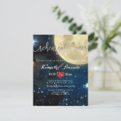 Invitation Dîner de répétition PixDezines/Nuit étoilée/Lune (Debout devant)