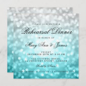 Invitation Dîner de répétition Plage Ombre Lumières Parties s (Devant / Derrière)