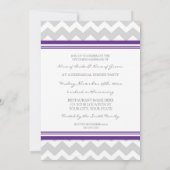 Invitation Dîner de répétition Plum Grey Chevron (Dos)