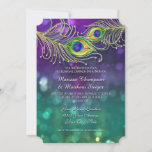 Invitation Dîner de répétition Plumes bijoux Peacock<br><div class="desc">Dîner de répétition assorti Invitation à la fête de la douche et produits d'accueil assortis. Vous voulez un Faire-part de mariage élégant et festif Peacock Feather Themes Party qui est classe et belle? Cette conception est faite de plumes de paon aquarellées à la main, ornées de bijoux en diamant dessinés...</div>