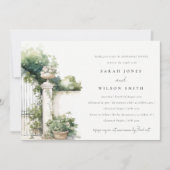 Invitation Dîner de répétition pour jardin français classique (Devant)