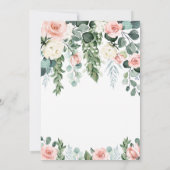 Invitation Dîner de répétition pour le Rose de jardin rose pâ (Dos)