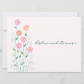 Invitation Dîner de répétition pour les dîners de campagne (Dos)