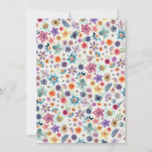 Invitation Dîner de répétition pour Mariage Fleur sauvage bei (Dos)