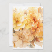 Invitation Dîner de répétition pour Mariages floraux Sundial (Dos)