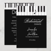 Invitation Dîner de répétition pour musiciens créatifs (Devant / Derrière)