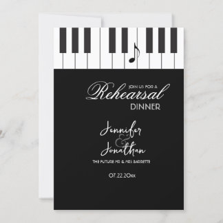Invitation Dîner de répétition pour musiciens créatifs
