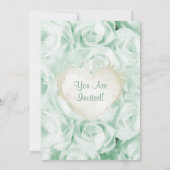 Invitation Dîner de répétition pour Rose vert Mint (Dos)