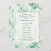 Invitation Dîner de répétition pour Rose vert Mint (Devant / Derrière)
