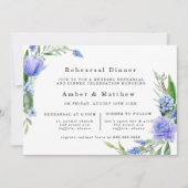 Invitation Dîner de répétition Purple Dusty Blue Hyacinth Peo (Devant)