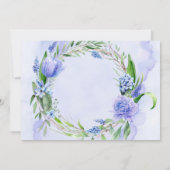 Invitation Dîner de répétition Purple Dusty Blue Hyacinth Peo (Dos)