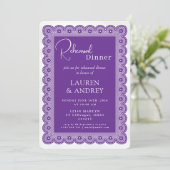 Invitation Dîner de répétition Purple Lace (Debout devant)