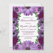 Invitation Dîner de répétition Regal Purple Floral (Devant)