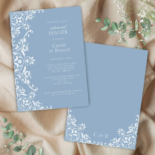 Invitation Dîner de répétition romantique Dusty Blue Invitati
