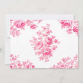 Invitation Dîner de répétition romantique en toile rose (Dos)