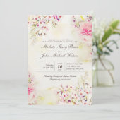 Invitation Dîner de répétition romantique Floral Boho Invitat (Debout devant)