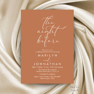Invitation Dîner de répétition romantique la veille du mariag