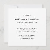 Invitation Dîner de répétition romantique pour Roses Invitati (Dos)