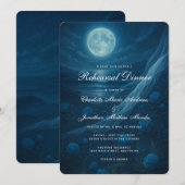 Invitation Dîner de répétition romantique sur la plage au cla (Devant / Derrière)