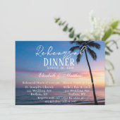 Invitation Dîner de répétition romantique sur la plage du cou (Debout devant)