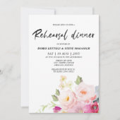 Invitation Dîner de répétition rose (Devant)
