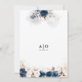 Invitation Dîner de répétition Rose bleu et poussiéreux de la (Dos)