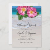 Invitation Dîner de répétition Rose de plage (Devant)