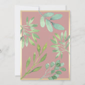 Invitation Dîner de répétition Rose Dusty (Dos)