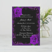 Invitation Dîner de répétition Rose Goth Purple élégant (Debout devant)