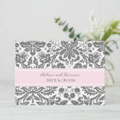 Invitation Dîner de répétition rose gris (Debout devant)