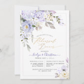 Invitation Dîner de répétition Rose H2 Purple Hydrangea Crème (Devant)