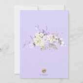 Invitation Dîner de répétition Rose H2 Purple Hydrangea Crème (Dos)