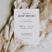 Invitation Dîner de répétition rose Mariage Signale Nuit,