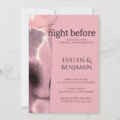 Invitation Dîner De Répétition Rose Moderne Et Simple Dusty (Devant)