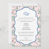 Invitation Dîner de répétition rose Nosegay (Devant)