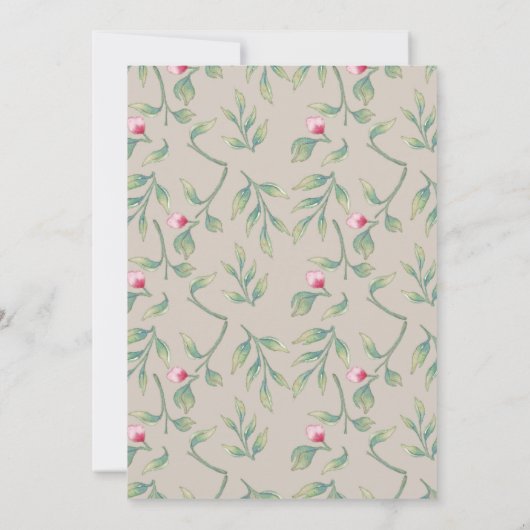 Invitation Dîner de répétition rose Parfaitement pâle et Goss (Dos)