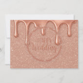 Invitation Dîner de répétition rose Parties scintillant or &  (Dos)