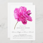 Invitation Dîner de répétition rose vif (Devant / Derrière)