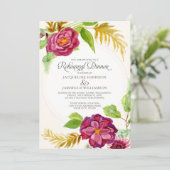 Invitation Dîner de répétition Roses d'automne de la florale  (Debout devant)