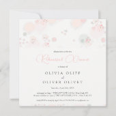 Invitation Dîner de répétition Roses de thé de douceur (Devant)