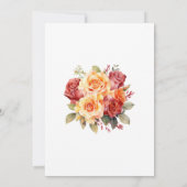 Invitation Dîner de répétition rouge, orange et d'âge (Dos)