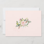 Invitation Dîner de répétition Rustic Cotton Rose Magnolia (Dos)